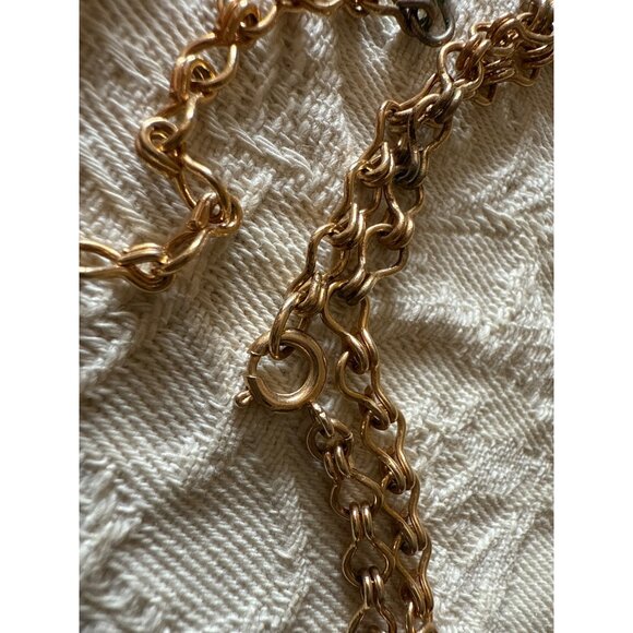 Avon Vintage Gold-Tone Locket Necklace With Brown Gemstone Pendant - Picture 15 of 16